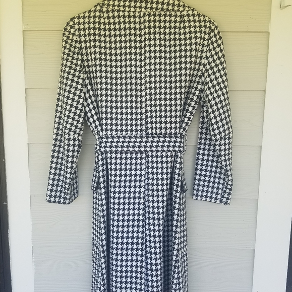 Vintage 60s Houndstooth Pattern Peacoat Thalhimers Mod Estimated S/M - Picture 15 of 16